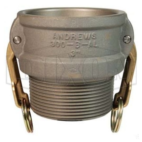 Type B Cam and Groove Coupler, 4 in Nominal, Female Coupler x MNPT End Style, Aluminum, Domestic
